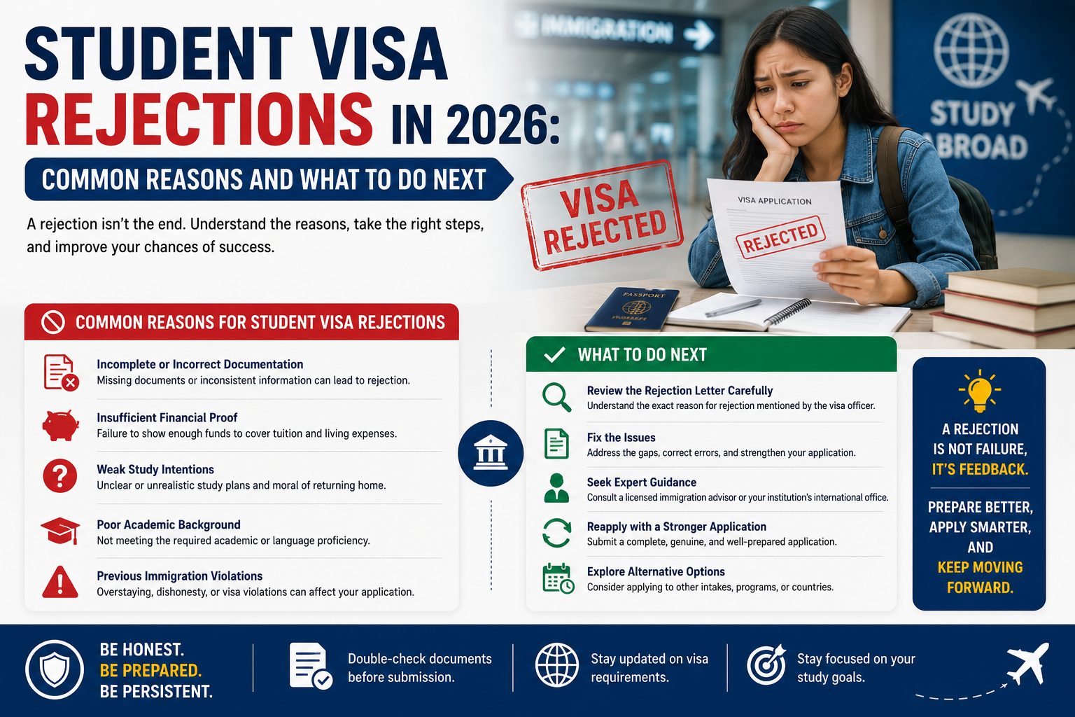 Student Visa Rejections in 2026: Common Reasons and What to Do Next