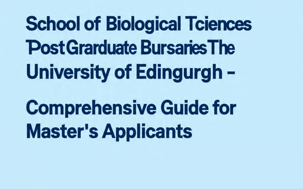 School of Biological Sciences Taught Postgraduate Bursaries