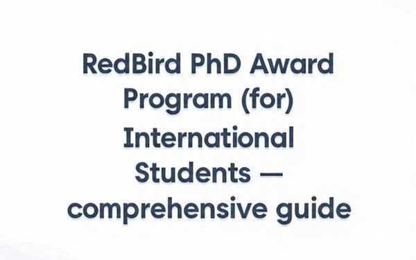 RedBird PhD Award Program (for International Students) — A comprehensive guide