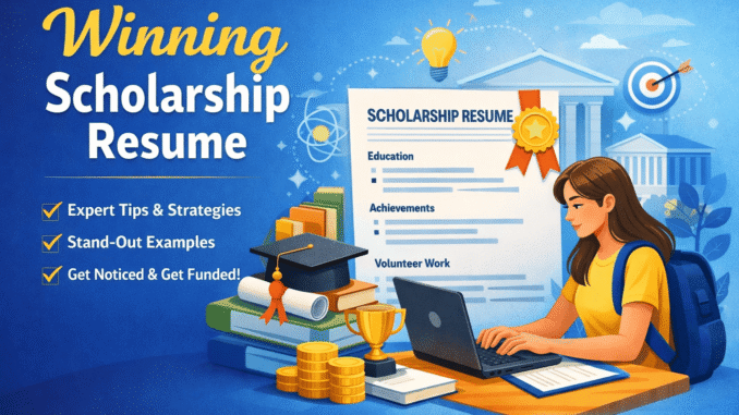 Winning Scholarship Resume