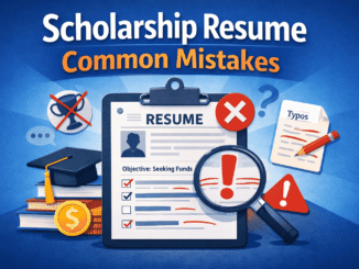 Scholarship Resume Common Mistakes