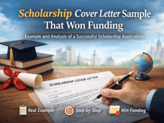 Scholarship Cover Letter Sample