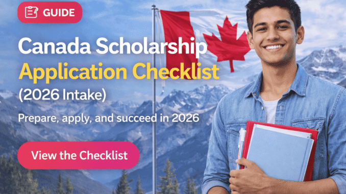 Canada Scholarship Application Checklist